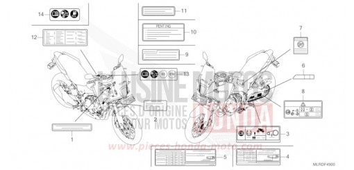 CAUTION LABEL CB500XAR de 2024